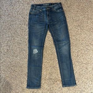 Rock & Roll Cowgirl Women's Boyfriend Jeans - Dark Blue